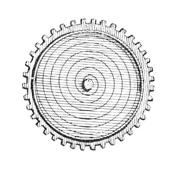 Roue cranté